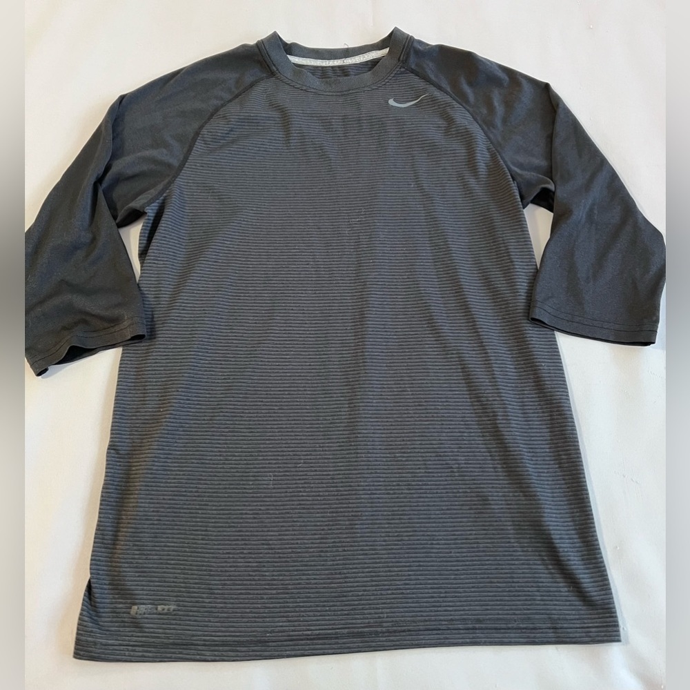 Nike Shirt Mens Sz Small Dri Fit Baseball 3/4‎ Sleeve Athletic Cut Raglan Tee